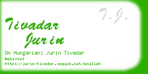 tivadar jurin business card